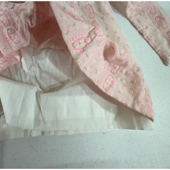 Winnie The‎ Pooh Girls Dress Size 6 Pink Embroidered Gauze Lined Vintage READ - Picture 5 of 13